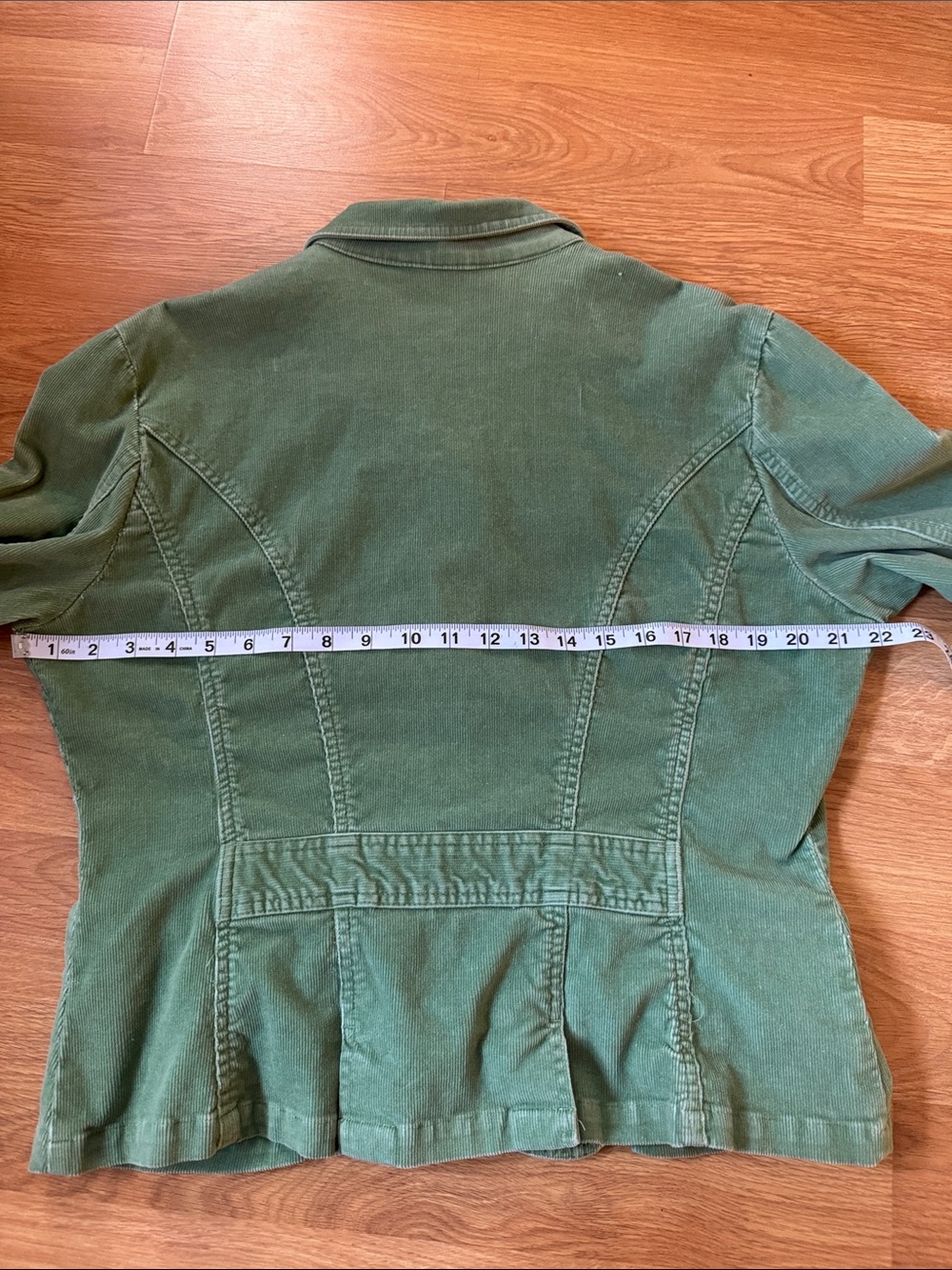 SZ Large St. John’s Bay Sage Green Blazer Corduroy button up Jacket - Picture 5 of 7